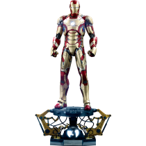 MARVEL Iron Man Mark XLII MK 42 Figure Hot Toys Sideshow 1/4 DELUXE Ver. QS008