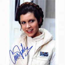 Autografo Carrie Fisher 6- Star Wars Foto 20x25 