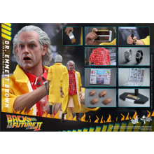 HOT TOYS DR EMMETT BROWN BACK TO THE FUTURE II MMS 380 1/6 BTTF2 DOC