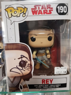 Autografo Funko Pop!  Daisy Ridley 2 Star Wars Ray #190: