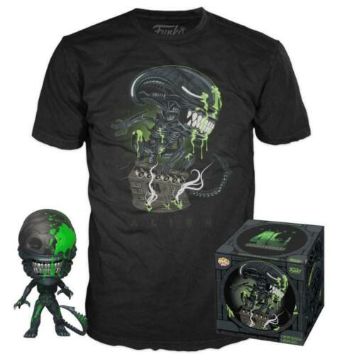 FUNKO POP! Alien Xenomorph Blood Splatter 40th Anniversary Figure + T-Shirt