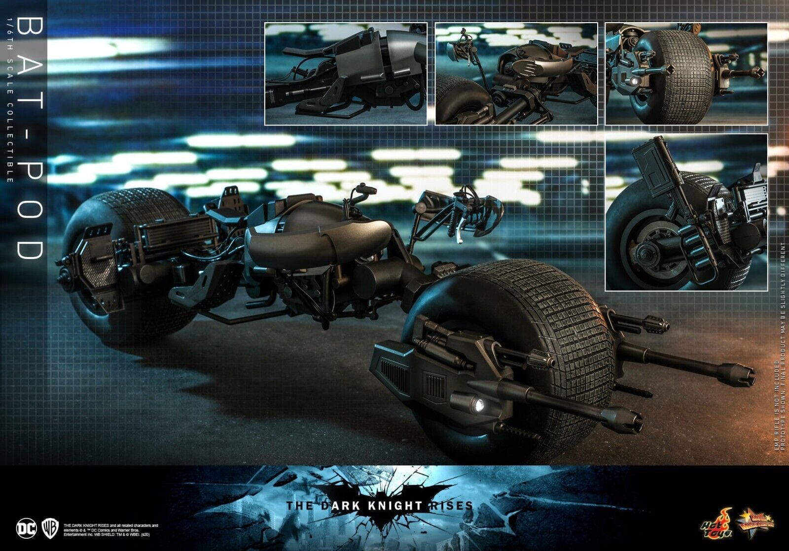 HOT TOYS MMS591 BATMAN THE DARK KNIGHT RISES BATPOD 1/6 IN STOCK