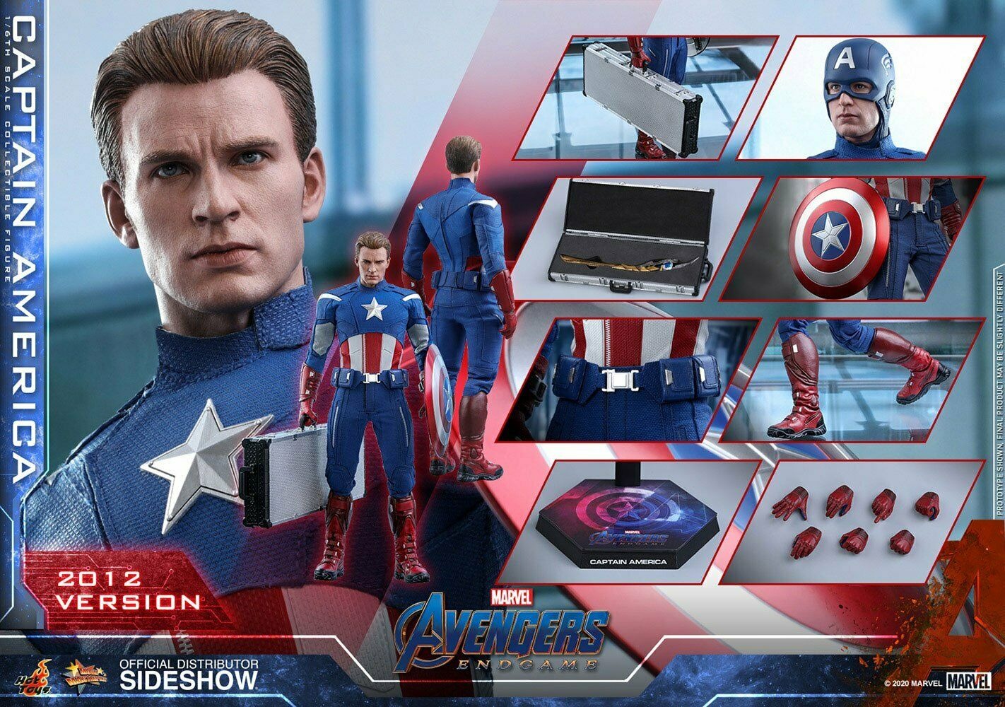 HOT TOYS MMS 563 Marvel Avengers Endgame Captain America 2012 1:6 Action Figure