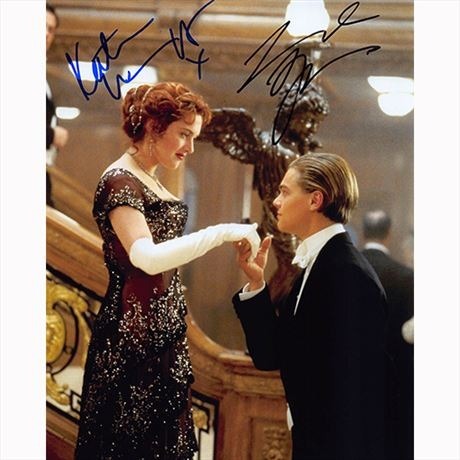 Autografo Leonardo DiCaprio & Kate Winslet - Titanic Foto 20x25