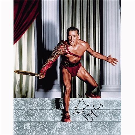 Autografo Kirk Douglas 4- Spartacus Foto 20x25