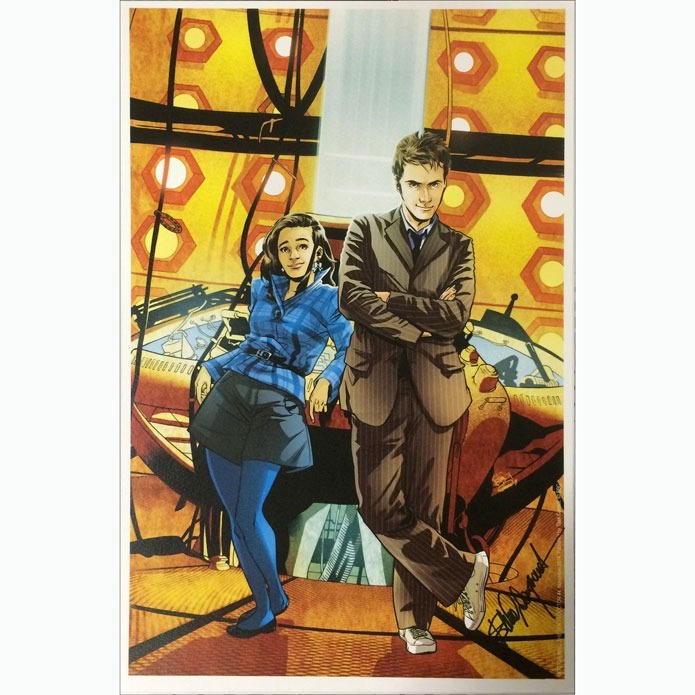 Litografia “Doctor Who: The Tenth Doctor Cover #4 November 2014” autografata da Elena Casagrande.