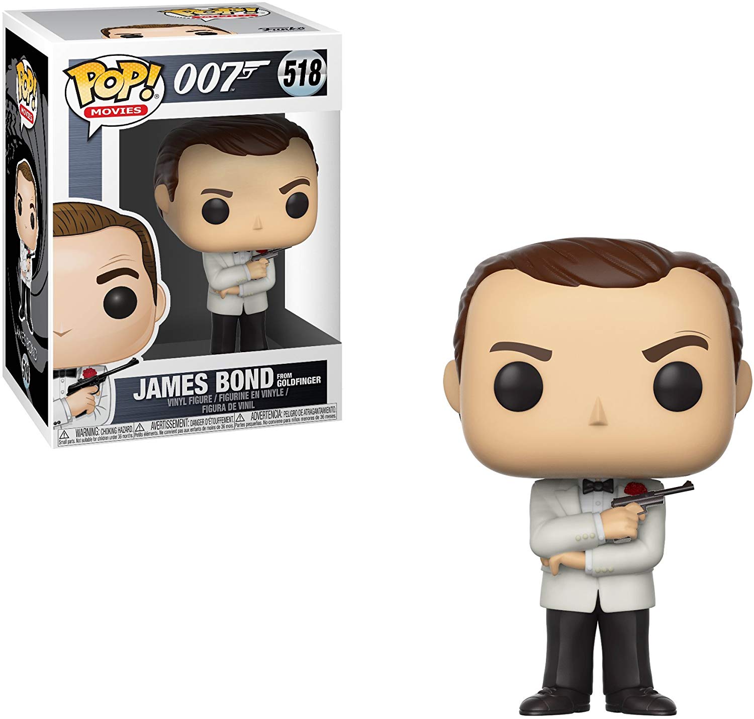  Funko Pop! James Bond 007 Sean Connery Bianco Smoking Da Goldfinger 