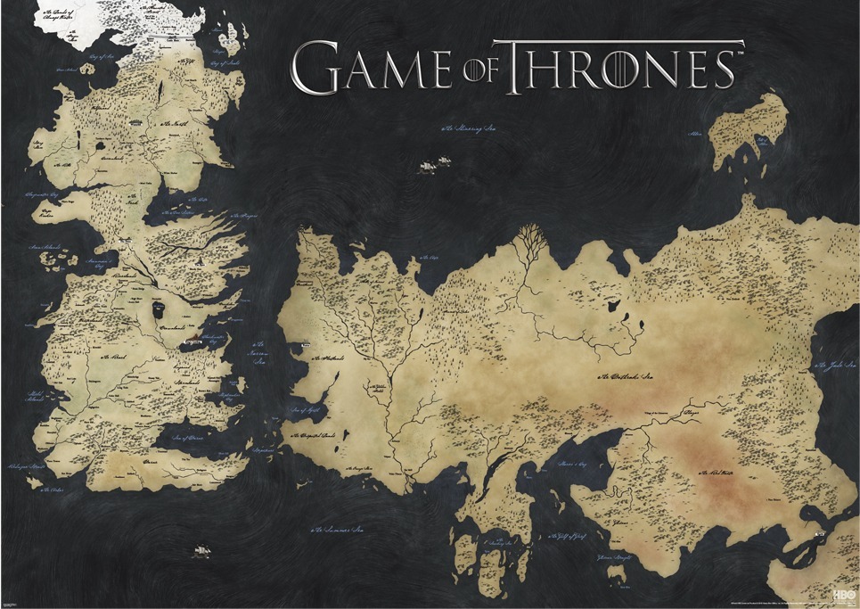 Poster Game of Thrones (Mappa di Westeros & Essos)