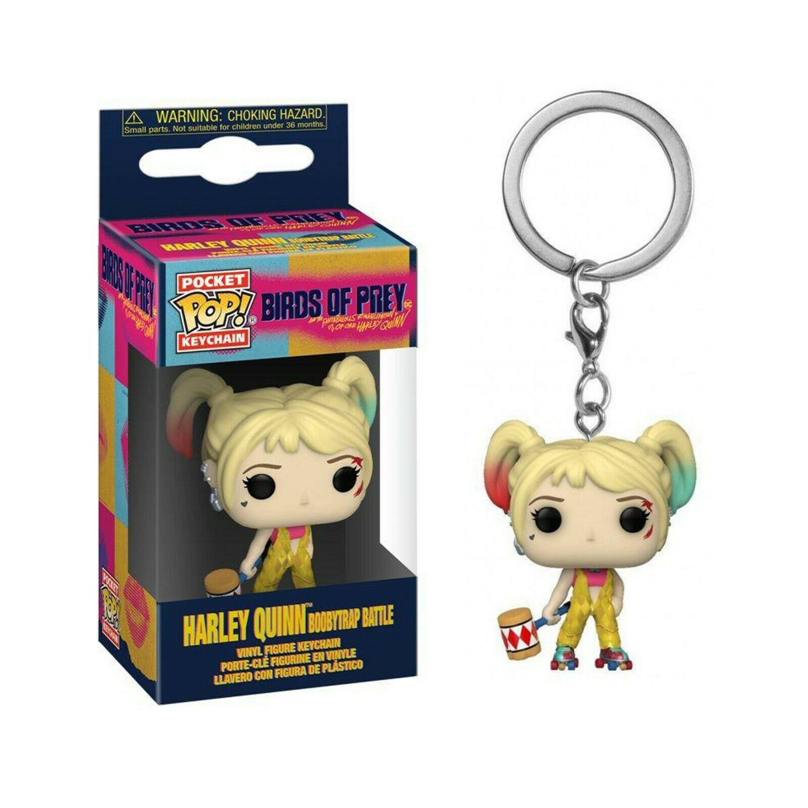 Funko Pocket Pop! Keychain Portachiavi Birds of Prey Harley Quinn Boobytrap Battle