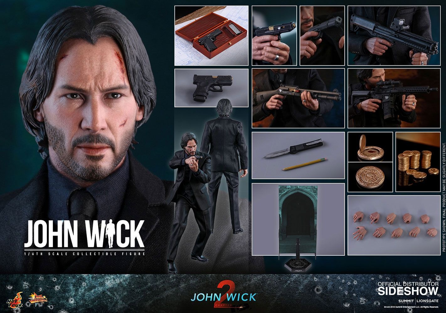 John Wick Chapter 2 Movie Masterpiece Action Figure 1/6 John Wick 31 cm