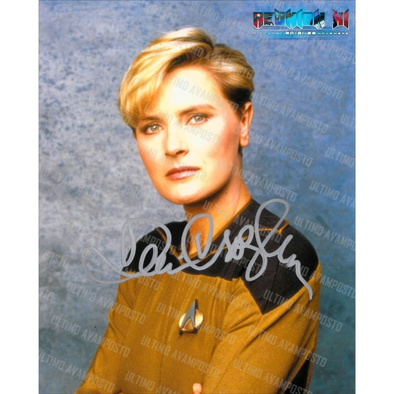 Autografo Denise Crosby Foto 20x25  ufficiale Reunion 2015