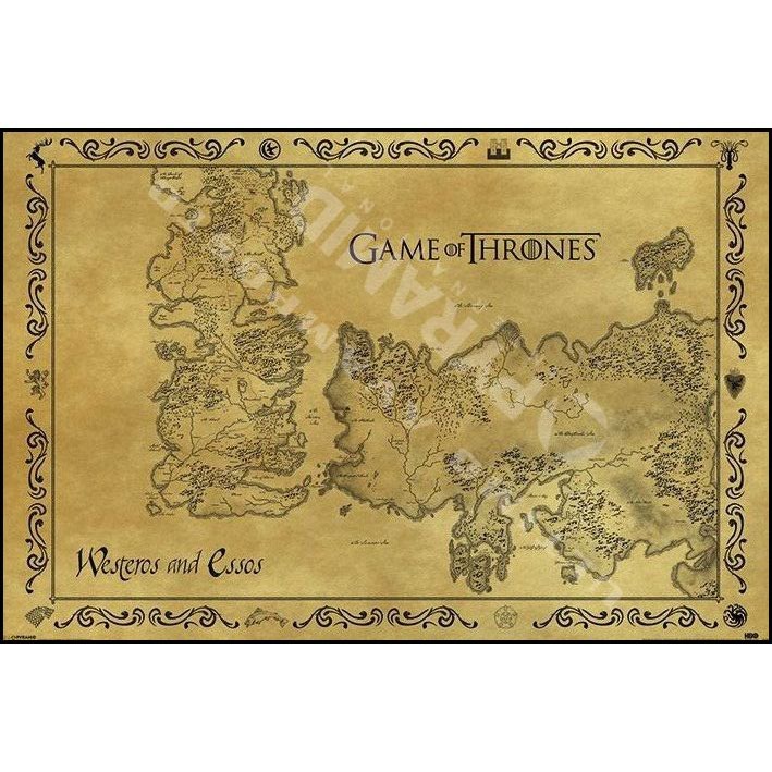 Poster Game of Thrones (Mappa antica)