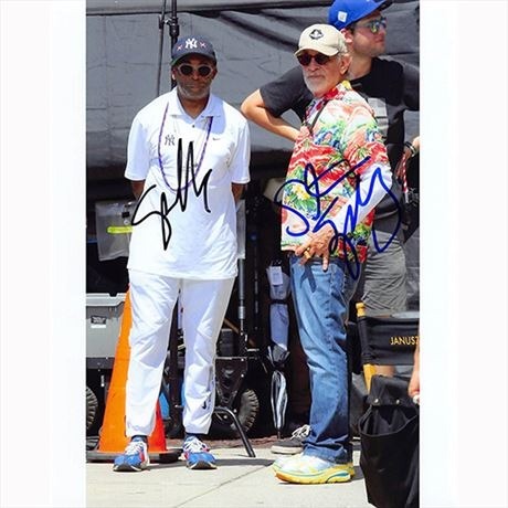 Autografo Steven Spielberg & Spike Lee Foto 20x25