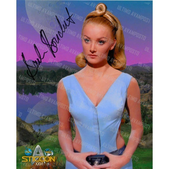 Autografo Barbara Bouchet Star Trek Classica Foto 20x25