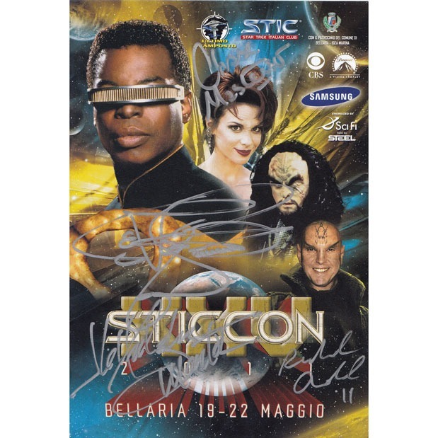 Libro STICCON XXV autografato da LeVar Burton, Chase Masterson, J.G. Hertzler e Richard Arnold