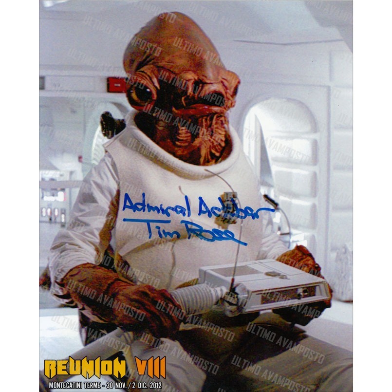 Autografo Tim Rose Star Wars 3 Foto 20x25