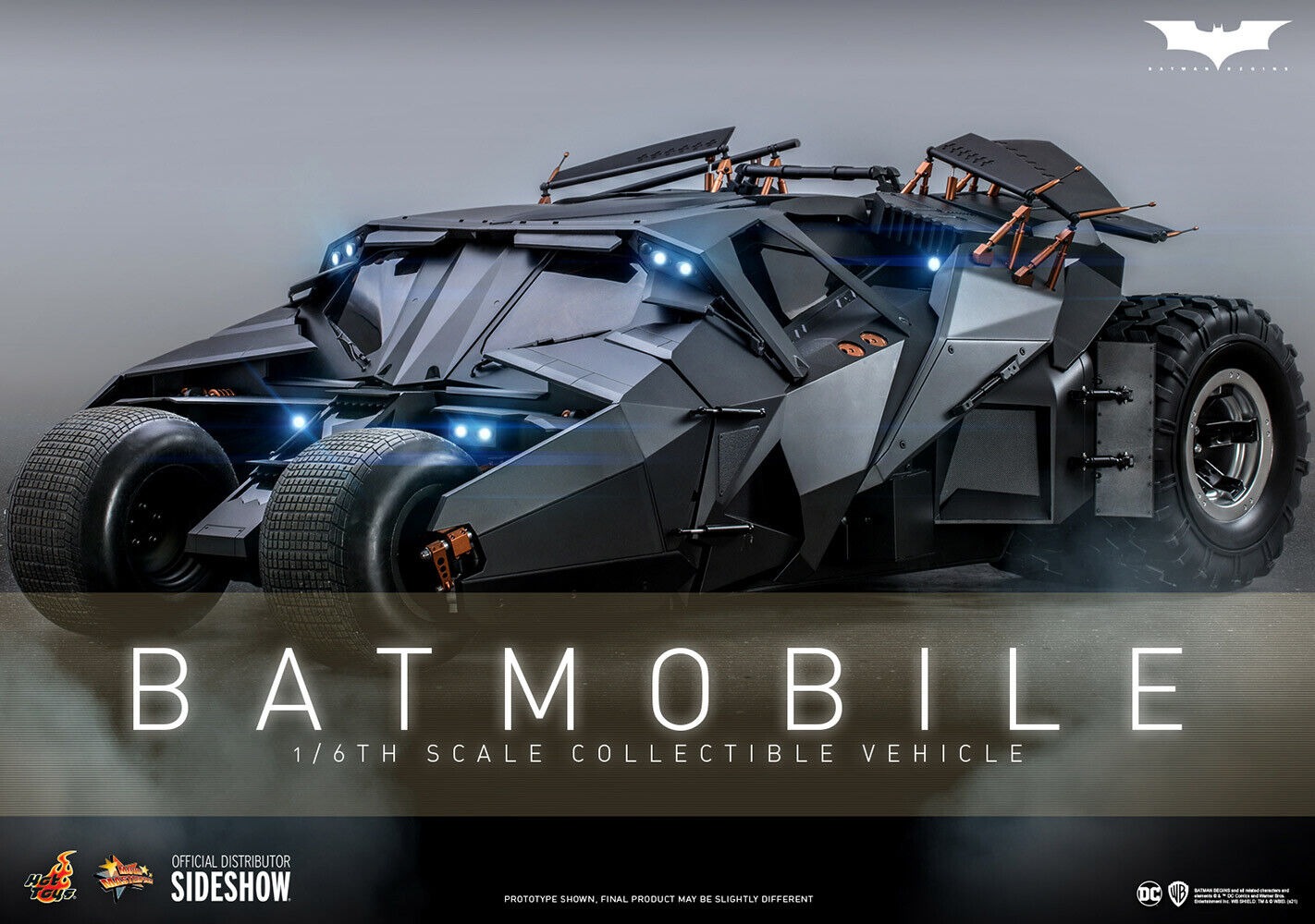 Hot Toys MMS596 Batman Begins Batmobile Tumbler 1/6 Scale ULTIMI PEZZI !!!