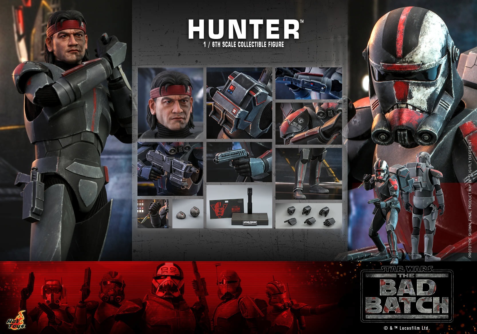 PREORDINE Hot Toys TMS 50 Star Wars : The Bad Batch – Hunter